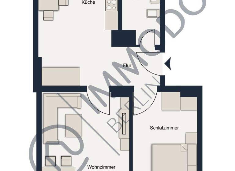 Wohnung zum Kauf 220.000 € 2 Zimmer 46 m² 2. Geschoss Neukölln Berlin 12057