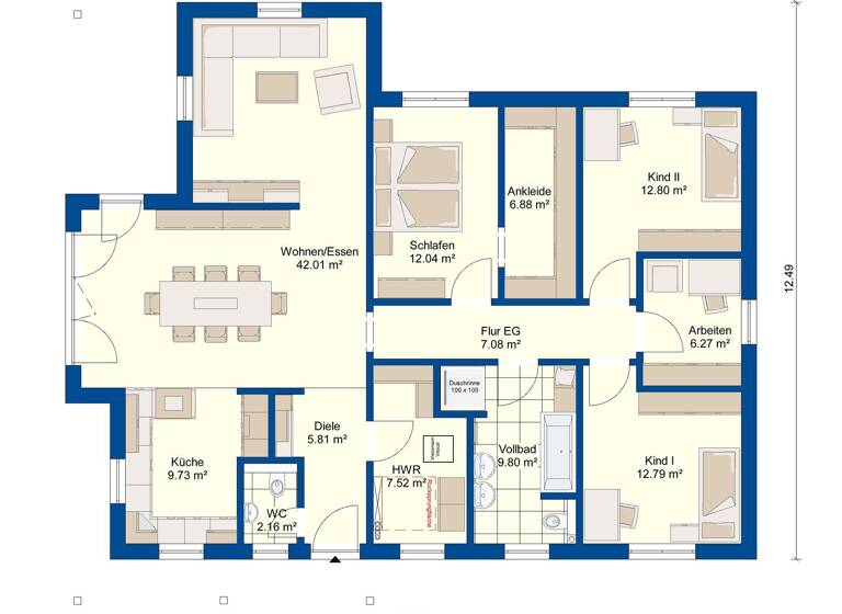 Bungalow zum Kauf provisionsfrei 382.130 € 4 Zimmer 134,9 m² 692 m² Grundstück Röblingen am See Seegebiet Mansfelder Land 06317
