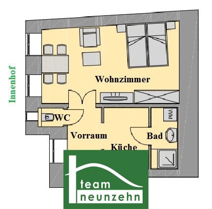 Wohnung zum Kauf 150.000 € 1 Zimmer 36,2 m²<br/>Wohnfläche EG<br/>Geschoss Wallensteinstraße 56 Wien 1200