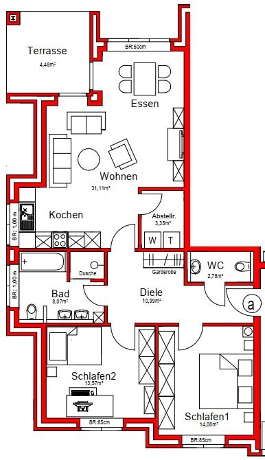 Terrassenwohnung zur Miete 720 € 3 Zimmer 86,7 m²<br/>Wohnfläche EG<br/>Geschoss 01.12.2024<br/>Verfügbarkeit Löninger Str. 11 Essen Essen (Oldenburg) 49632