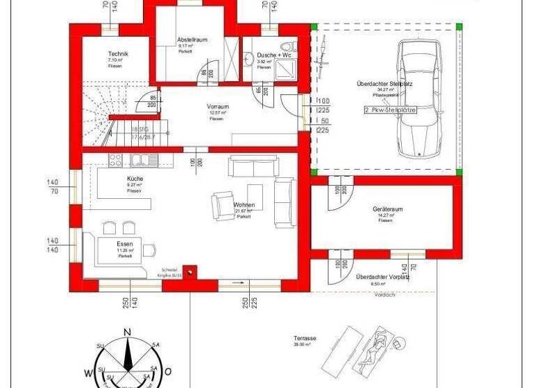 Einfamilienhaus zur Miete 2.350 € 4,5 Zimmer 142 m² 554 m² Grundstück Rosenhügelstraße Pixendorf 3451
