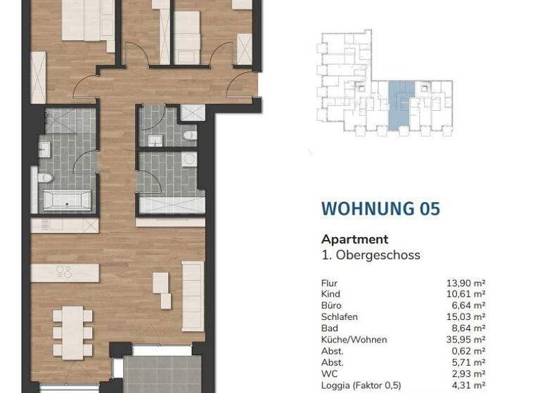 Wohnung zum Kauf provisionsfrei 428.000 € 4 Zimmer 104,6 m² 1. Geschoss Innenstadt Wilhelmshaven 26382