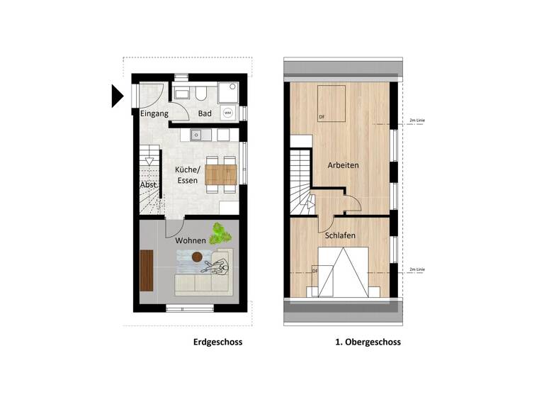 Maisonette zur Miete 650 € 3,5 Zimmer 55 m² Geschoss 1/2 frei ab sofort Reichenbach an der Fils 73262