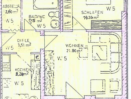 Wohnung zum Kauf 165.000 € 2 Zimmer 60 m² EG Waldkraiburg 84478