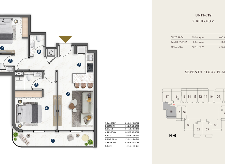 Wohnung zum Kauf provisionsfrei 343.233 € 3 Zimmer 72,5 m² Dubai