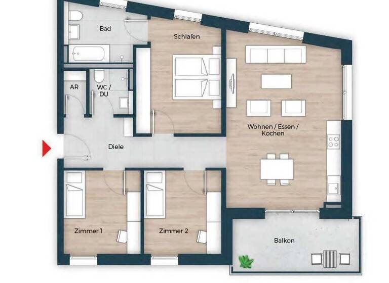Wohnung zum Kauf provisionsfrei 895.950 € 4 Zimmer 97,7 m²<br/>Wohnfläche 2.<br/>Geschoss ab sofort<br/>Verfügbarkeit Großreuther Straße 165 Großreuth h d Veste Nürnberg 90425
