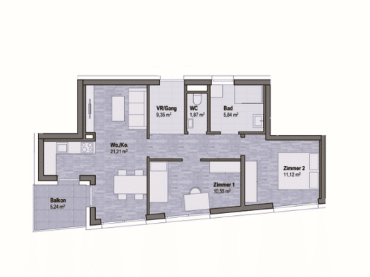 Wohnung zum Kauf - Erstbezug provisionsfrei 375.880 € 3 Zimmer 59,9 m² Sankt Leonhard Graz 8010