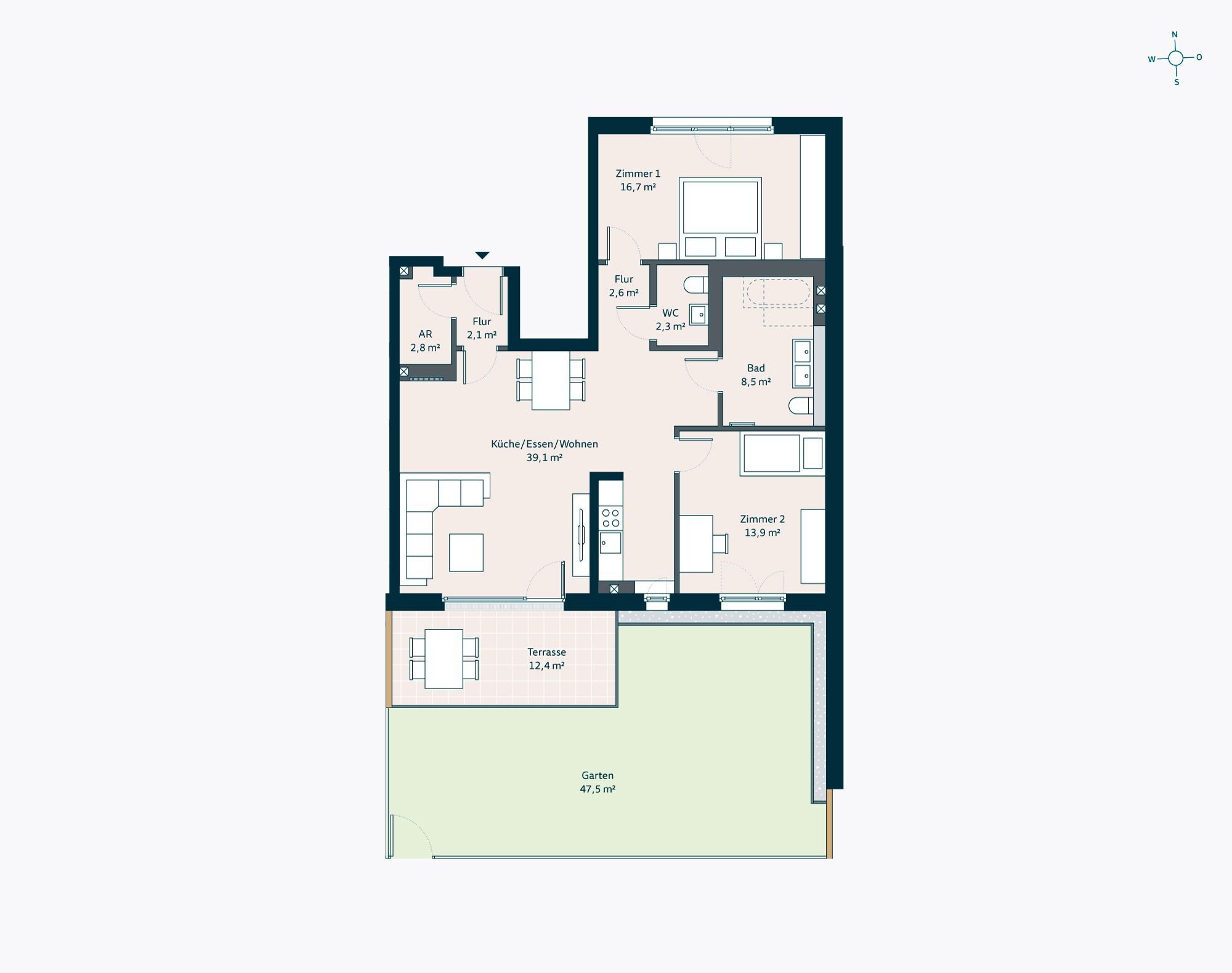 Terrassenwohnung zum Kauf provisionsfrei als Kapitalanlage geeignet 490.000 € 3 Zimmer 94,2 m²<br/>Wohnfläche Bachwiesen 9 Zirndorf Zirndorf 90513