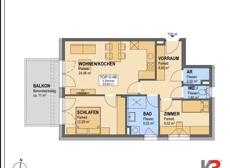 Wohnung zum Kauf 450.000 € 3 Zimmer 64 m² Elixhausen 5161