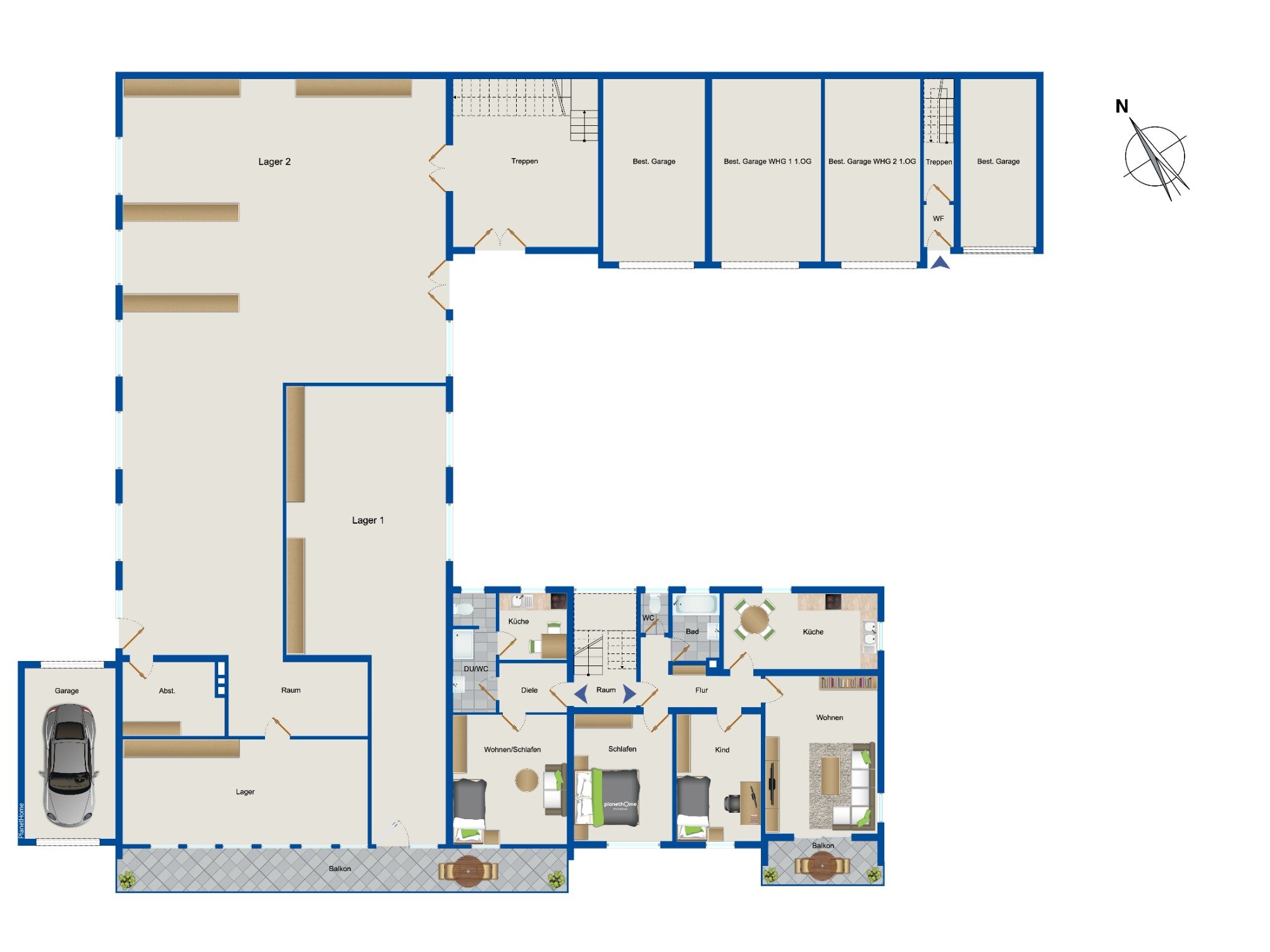 Wohn- und Geschäftshaus zum Kauf als Kapitalanlage geeignet 860.000 € 12 Zimmer 1.000 m²<br/>Fläche 1.100 m²<br/>Grundstück Saurer Wasen - Dickenhardt Villingen-Schwenningen 78054