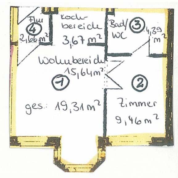 Wohnung zur Miete 230 € 2 Zimmer 36 m²<br/>Wohnfläche 1.<br/>Geschoss 01.02.2025<br/>Verfügbarkeit Ernst-Thälmann Straße 87 Neustadt Neustadt/ Orla 07806