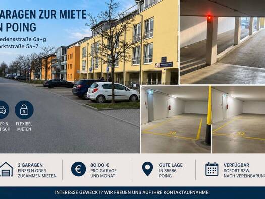 Tiefgarage zur Miete provisionsfrei 80 € Poing Poing 85586