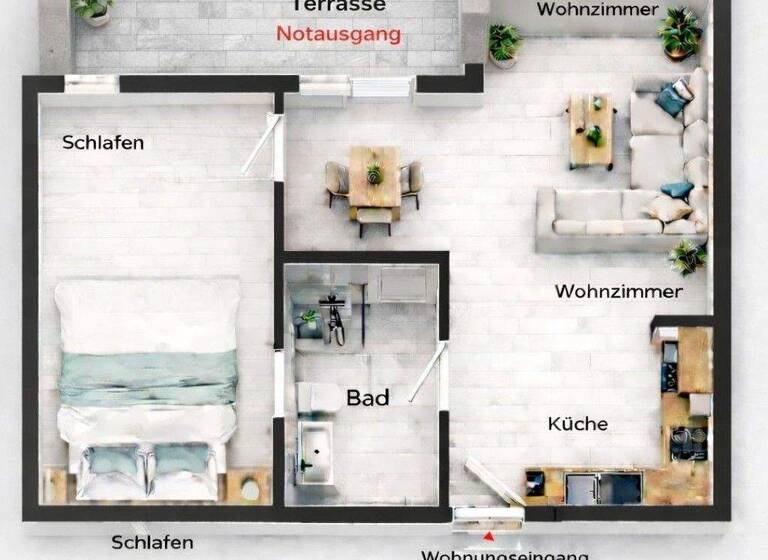 Wohnung zur Miete 569 € 2 Zimmer 45 m² 1. Geschoss frei ab 15.03.2026 Berghausen 76327