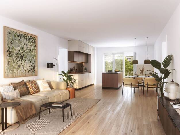 Wohnung zum Kauf - Erstbezug provisionsfrei 447.900 € 2 Zimmer 46,8 m² 1. Geschoss Lerchenauer Straße Ecke Georg-Zech-Allee 280 Feldmoching-Hasenbergl München 80995