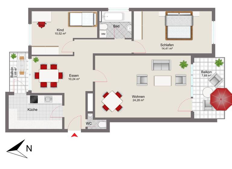 Wohnung zum Kauf 560.000 € 3,5 Zimmer 85 m² 3. Geschoss Berg am Laim München 81673