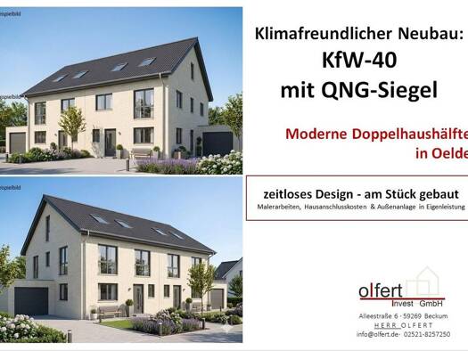 Doppelhaushälfte zum Kauf - Erstbezug provisionsfrei 497.000 € 4 Zimmer 147,4 m² 307 m² Grundstück Eschenweg Oelde 59302