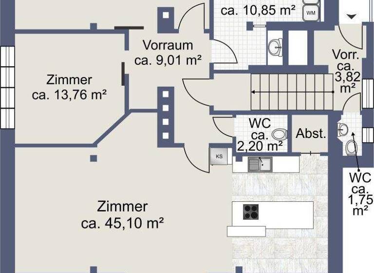 Wohnung zur Miete 1.755 € 3 Zimmer 117 m² Wien 1160