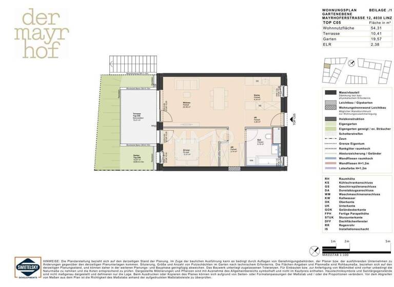 Wohnung zum Kauf - Erstbezug 234.000 € 2 Zimmer 54,3 m² Ufer Linz 4030