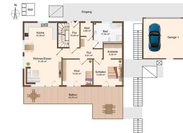 Wohnung zum Kauf 500.000 € 3,5 Zimmer 122 m²<br/>Wohnfläche Tuttlingen Tuttlingen 78532