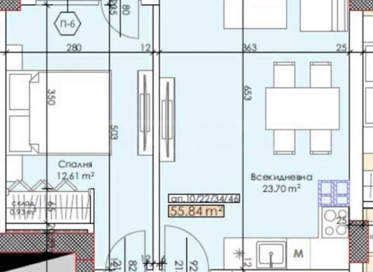 Wohnung zum Kauf 99.840 € 2 Zimmer 64,6 m² Plovdiv