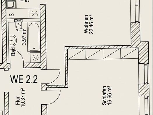 Wohnung zum Kauf 123.300 € 2 Zimmer 59,3 m² 2. Geschoss Poststraße 28 Löbtau-Süd Dresden 01159