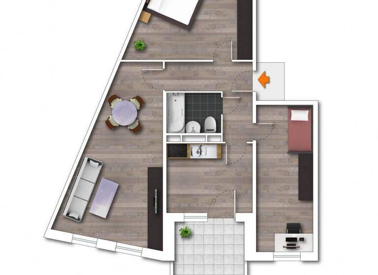 Wohnung zur Miete 555 € 3 Zimmer 79,3 m² 2. Geschoss Wendewehrstraße 70a Mühlhausen 99974