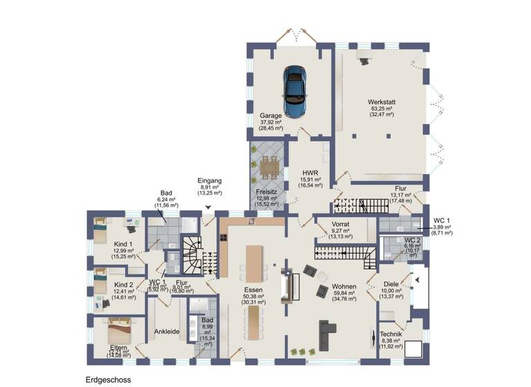 Einfamilienhaus zum Kauf - Erstbezug 1.395.000 € 10 Zimmer 415,5 m² 6.097 m² Grundstück frei ab sofort Leschede Emsbüren 48488