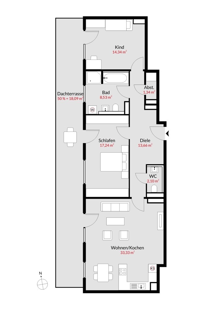 Wohnung zum Kauf provisionsfrei 1.799.000 € 3 Zimmer 108,6 m²<br/>Wohnfläche 6.<br/>Geschoss Neuhausen München 80634