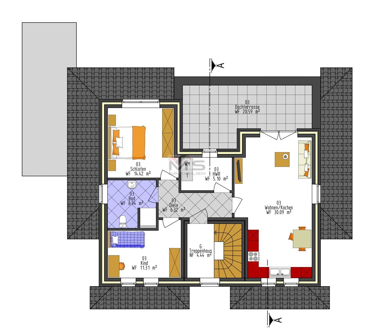 Penthouse zum Kauf 314.000 € 3 Zimmer 79 m²<br/>Wohnfläche 01.07.2025<br/>Verfügbarkeit Heisfelde Leer (Ostfriesland) 26789