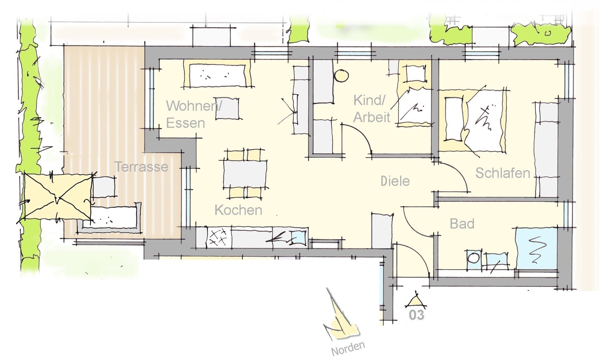 Terrassenwohnung zur Miete 1.450 € 3 Zimmer 73 m²<br/>Wohnfläche EG<br/>Geschoss ab sofort<br/>Verfügbarkeit Schobertweg 7 Heiligenloh Erlangen 91056