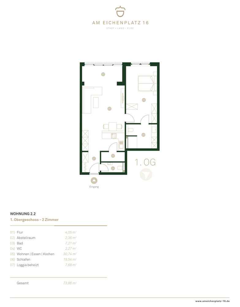 Wohnung zum Kauf 649.000 € 2 Zimmer 73,9 m²<br/>Wohnfläche Osdorf Hamburg 22549