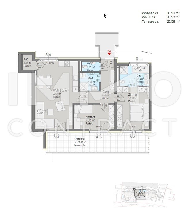 Wohnung zum Kauf 499.400 € 3 Zimmer 84 m²<br/>Wohnfläche Kaltenleutgeben 2391