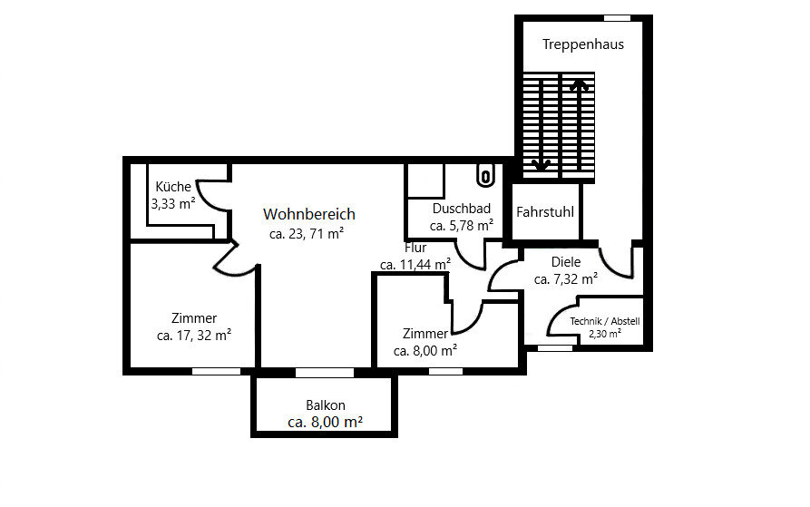 Wohnung zur Miete 1.500 € 3 Zimmer 82,2 m²<br/>Wohnfläche 1.<br/>Geschoss Wandlitz Wandlitz 16348