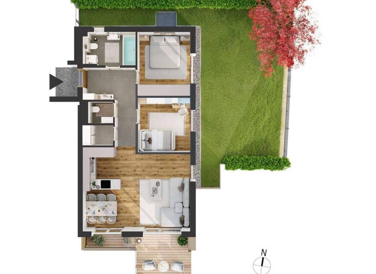 Wohnung zum Kauf - Neubau provisionsfrei 815.000 € 3 Zimmer 72,5 m² 1. Geschoss Alois-Schrott-Straße 18 Arzl Innsbruck 6020