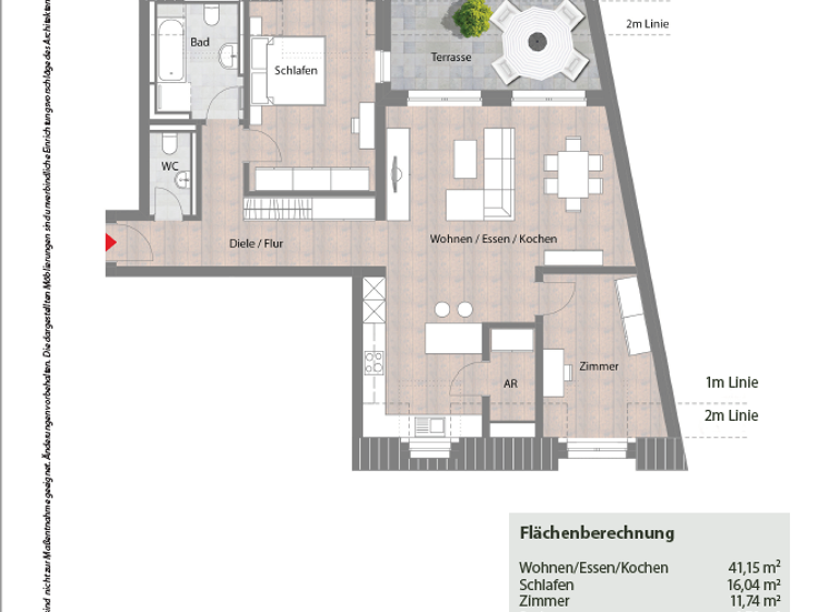 Wohnung zur Miete 1.390 € 4 Zimmer 100,9 m² 2. Geschoss frei ab sofort Fürther Straße 12b Bruck Erlangen 91058