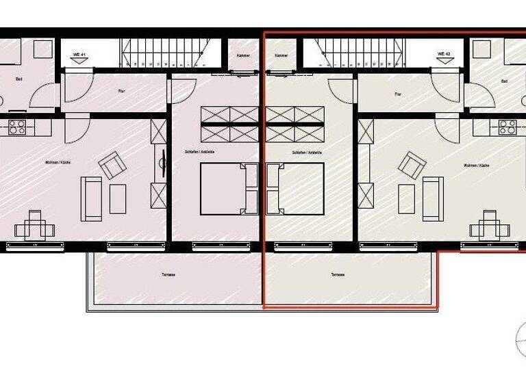 Wohnung zur Miete - Erstbezug 1.300 € 2 Zimmer 60,9 m² 2. Geschoss frei ab sofort Kurt-Eisner-Straße 59 Südvorstadt Leipzig 04275