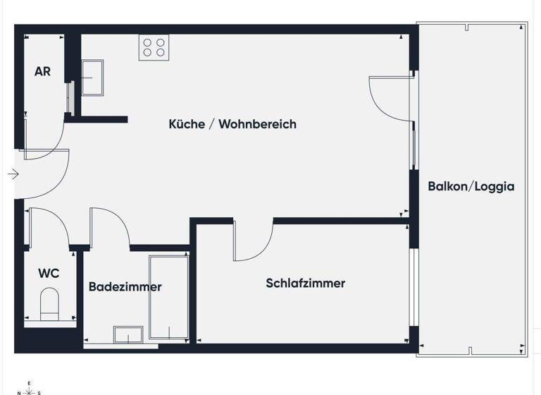 Wohnung zur Miete 618 € 2 Zimmer 47,3 m² 2. Geschoss Lustenau Linz 4020