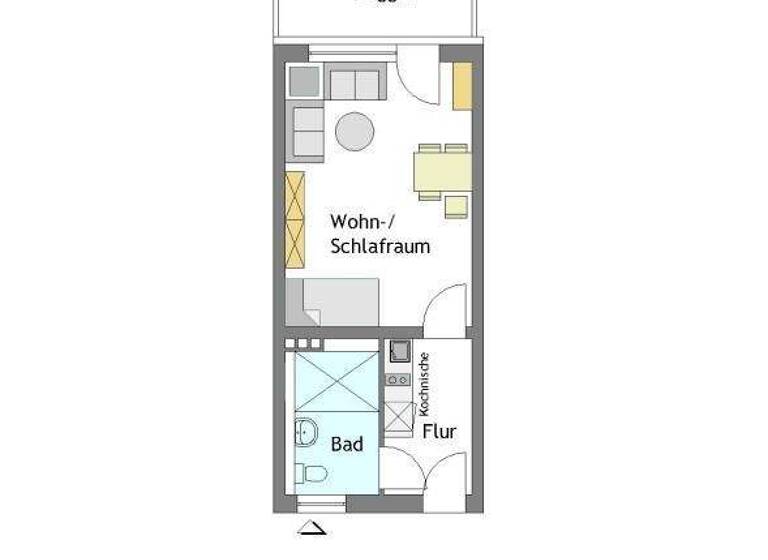 Studio zur Miete nur mit Wohnberechtigungsschein 192 € 1 Zimmer 35 m² 2. Geschoss frei ab 01.06.2026 Bottenbruch 53 Dümpten Mülheim/Ruhr 45475