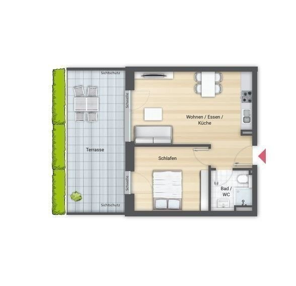 Wohnung zur Miete 738 € 2 Zimmer 49 m²<br/>Wohnfläche EG<br/>Geschoss Am historischen Lokschuppen 10 Stadtpark / Stadtgrenze 20 Fürth 90762