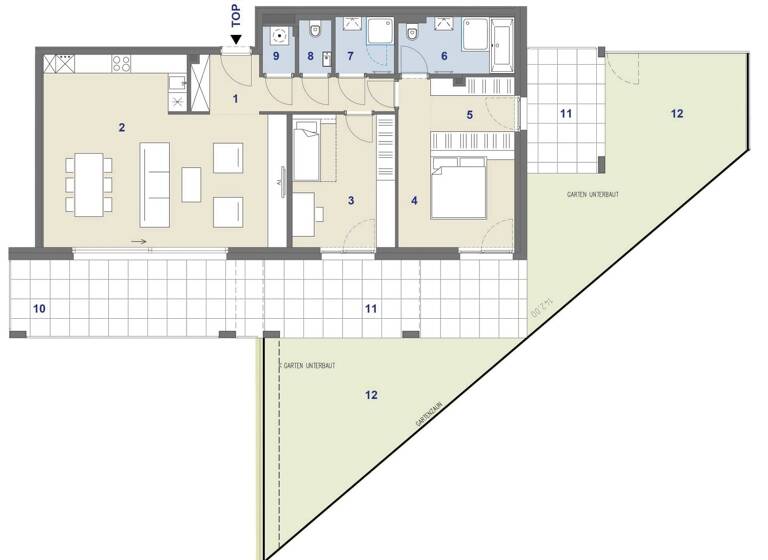 Wohnung zum Kauf 999.900 € 3 Zimmer 98,1 m² 1. Geschoss Werfelstraße 7 Wien 1170