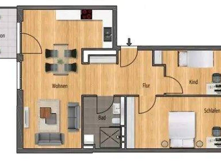 Wohnung zur Miete 1.170 € 3 Zimmer 86,7 m² 3. Geschoss Weststadt Pforzheim 75172