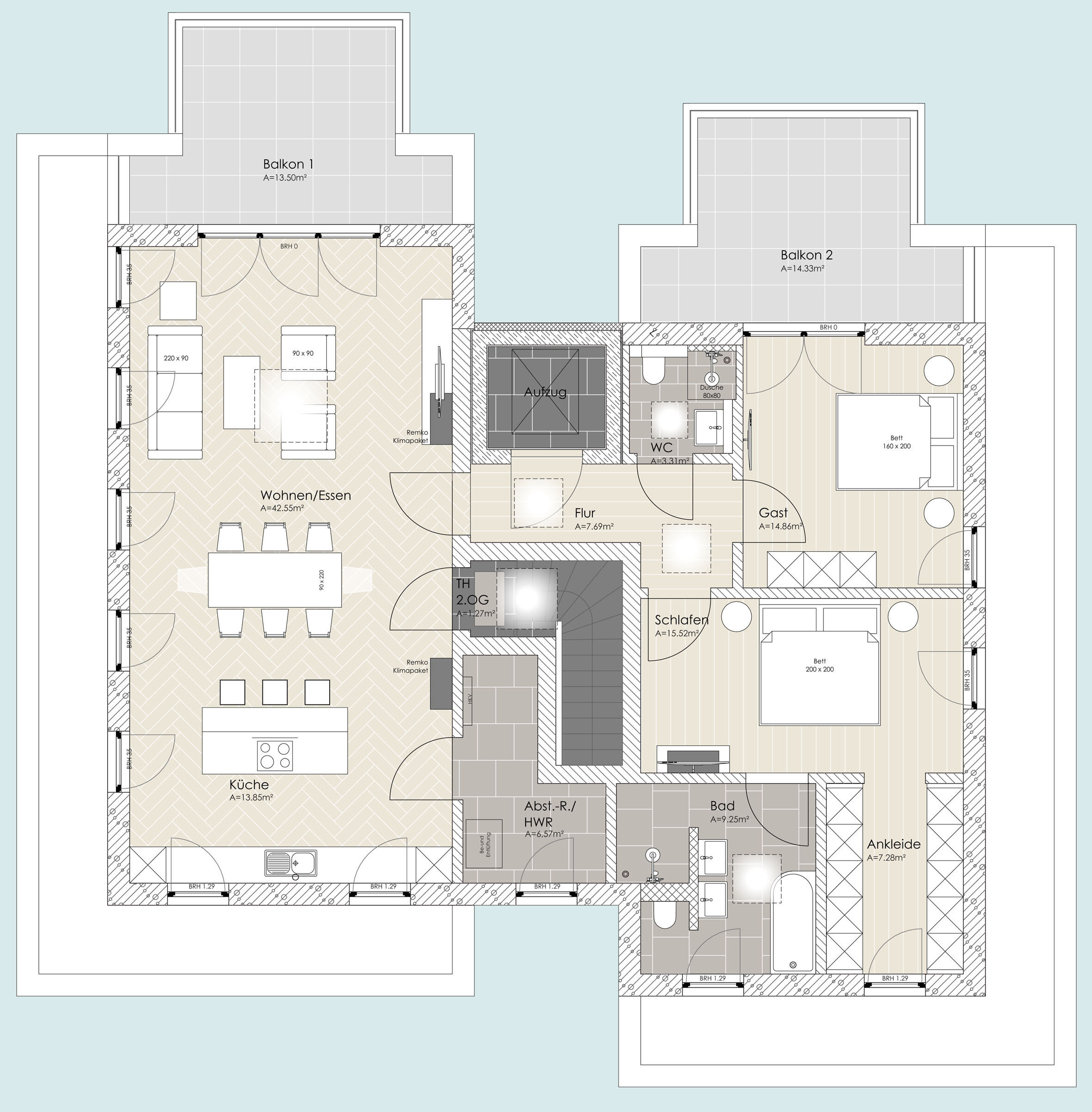 Wohnung zum Kauf 1.361.300 € 3 Zimmer 133,3 m²<br/>Wohnfläche 2.<br/>Geschoss Dünenstr. 19 Binz Binz 18609