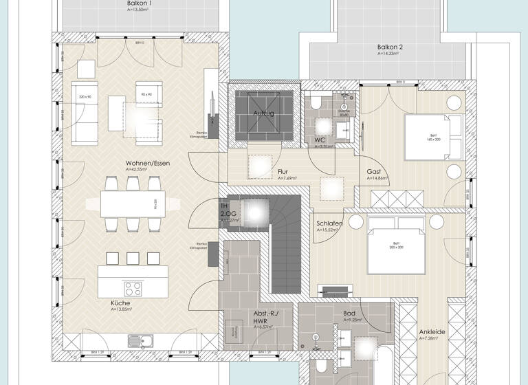 Penthouse zum Kauf 1.361.300 € 3 Zimmer 133,3 m²<br/>Wohnfläche 2.<br/>Geschoss Dünenstr. 19 Binz Binz 18609