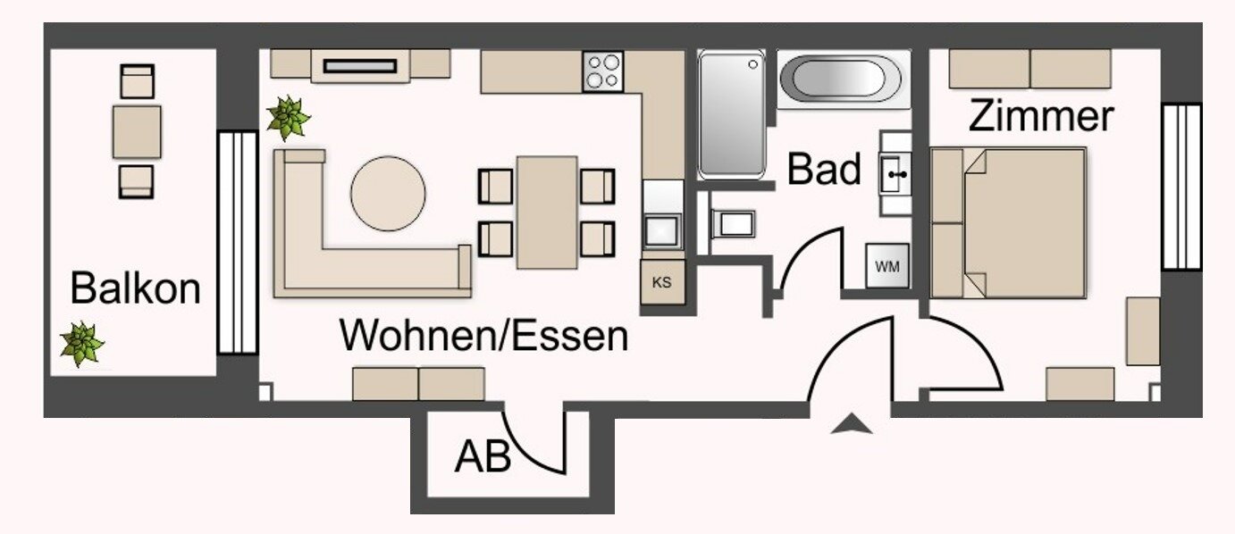 Wohnung zur Miete 740 € 2 Zimmer 56 m²<br/>Wohnfläche 2.<br/>Geschoss Naumburg Naumburg (Saale) 06618