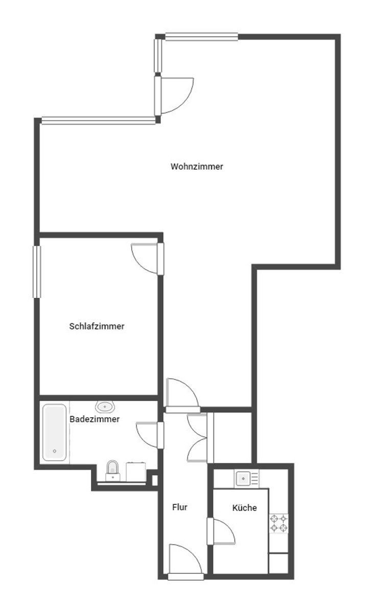 Wohnung zum Kauf 149.000 € 2 Zimmer 80,2 m²<br/>Wohnfläche 2.<br/>Geschoss Rotenburg - Kernstadt Rotenburg (Wümme) 27356