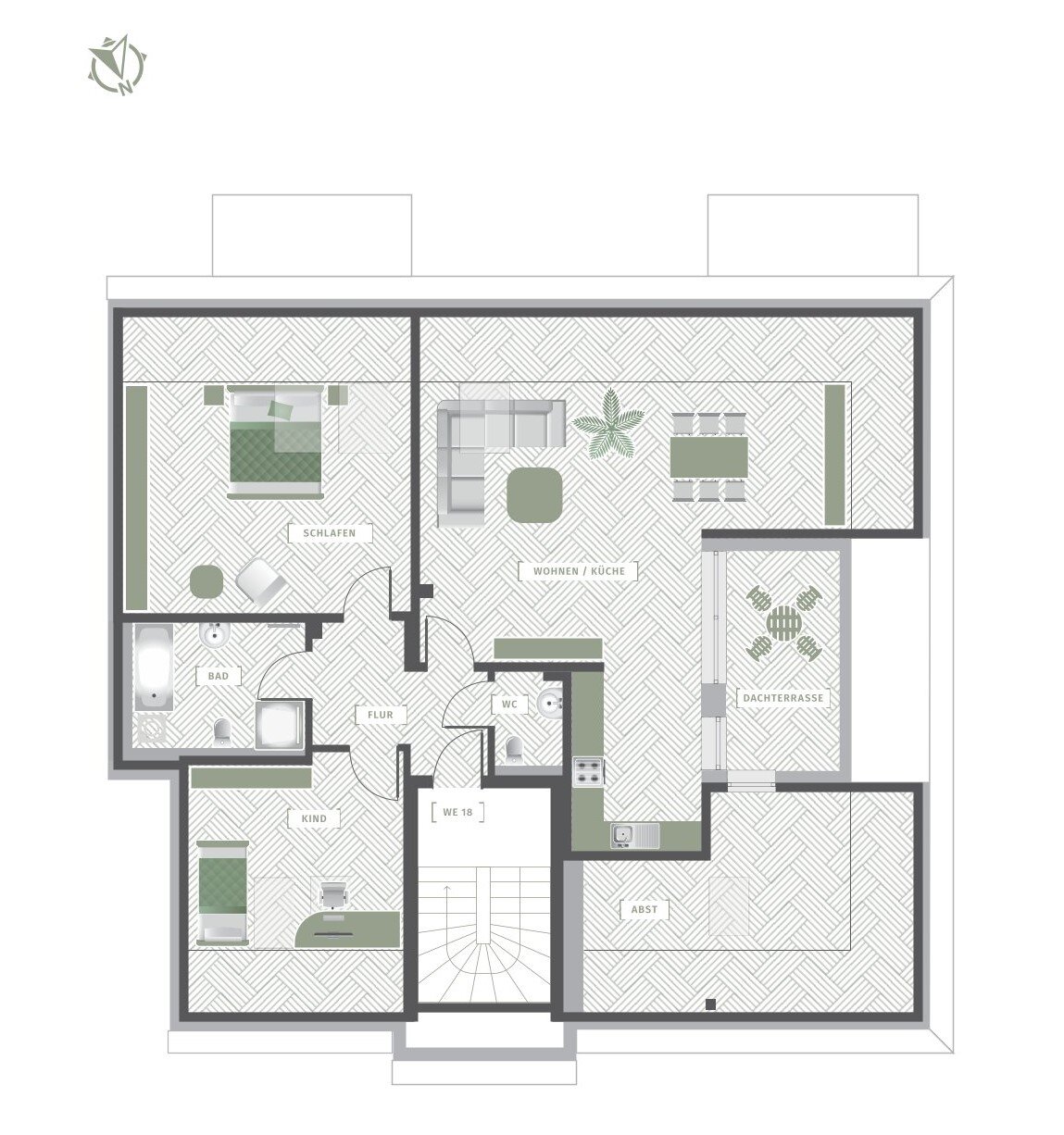 Wohnung zum Kauf provisionsfrei 506.165 € 3 Zimmer 92 m²<br/>Wohnfläche 4.<br/>Geschoss ab sofort<br/>Verfügbarkeit Klotzsche (Königswald-Nord) Dresden 01109