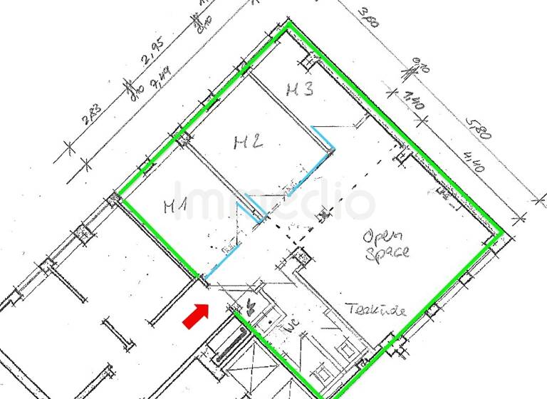 Bürofläche zur Miete 2.500 € 70 m² Bürofläche Innenstadt Frankfurt am Main 60311