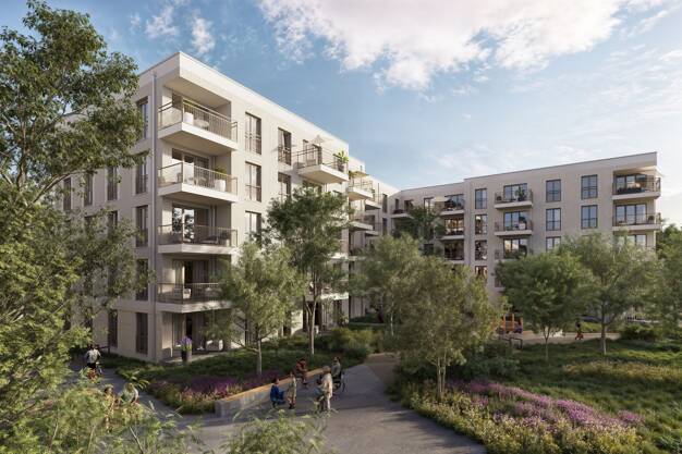 Wohnung zum Kauf - Neubau provisionsfrei 484.000 € 2 Zimmer 45,5 m² 1. Geschoss Lerchenstraße Ecke Ponkratzstrasse Feldmoching-Hasenbergl München 80995
