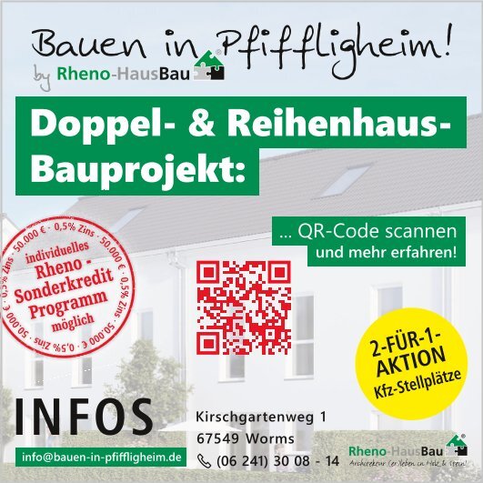 Doppelhaushälfte zum Kauf provisionsfrei 517.800 € 5 Zimmer 140 m²<br/>Wohnfläche 194 m²<br/>Grundstück ab sofort<br/>Verfügbarkeit Speerstraße 36 Pfiffligheim 4 Worms 67549