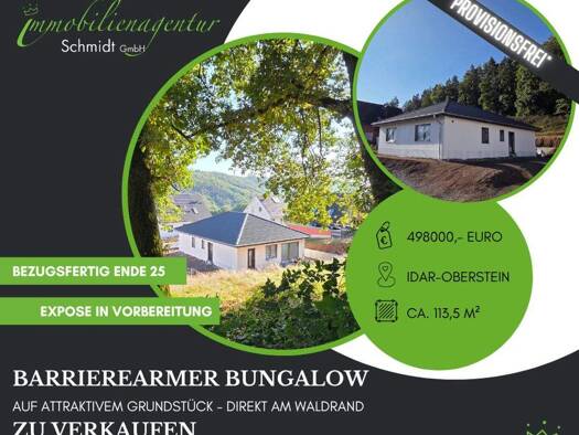 Bungalow zum Kauf 498.000 € 4 Zimmer 113,5 m² 708 m² Grundstück Idar-Oberstein 55743